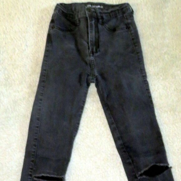 ZEE.GEE.WHY. Black Swizzle Sticks Mid Super Duper Skinny Jeans Size 25 - Picture 14 of 16
